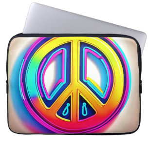 Vibrant Peace Artwork Laptop Sleeve