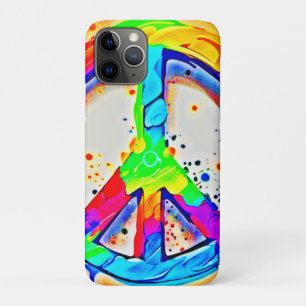 Vibrant Peace Logo: Colourful Artwork iPhone 11 Pro Case