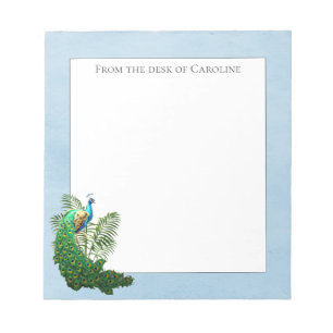 Vibrant Peacock Blue Notepad