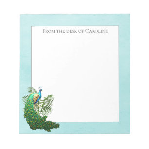 Vibrant Peacock Teal Notepad