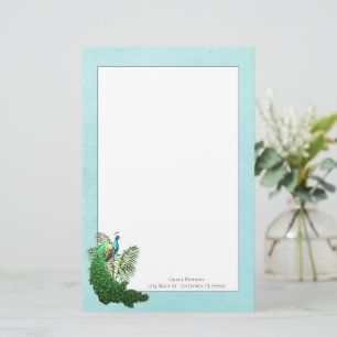 Vibrant Peacock Teal Stationery
