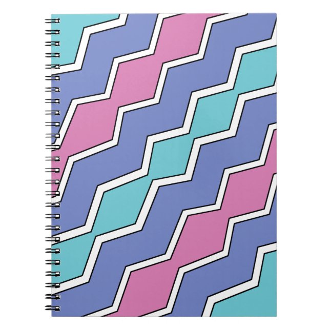 Vibrant Peaks ZigZag  Notebook (Front)