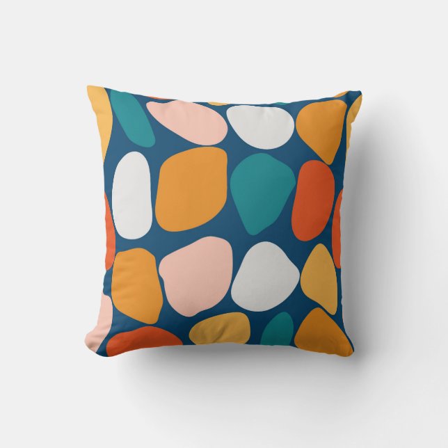  Vibrant Pebble Abstract Cushion (Front)