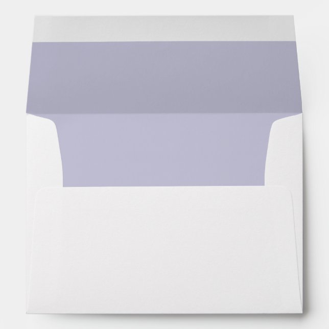 Vibrant Periwinkle Blue Grey Lined Envelope (Back (Bottom))