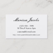 Vibrant Personal Assistant Business Card (Back)