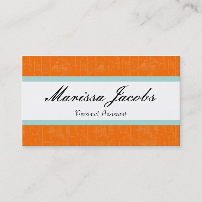 Vibrant Personal Assistant Business Card (Front)