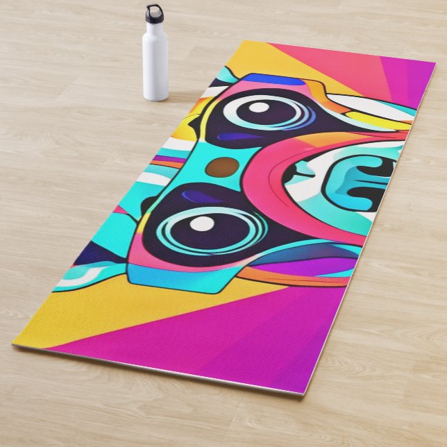 Vibrant Pet Glasses Design Yoga Mat (In Situ)