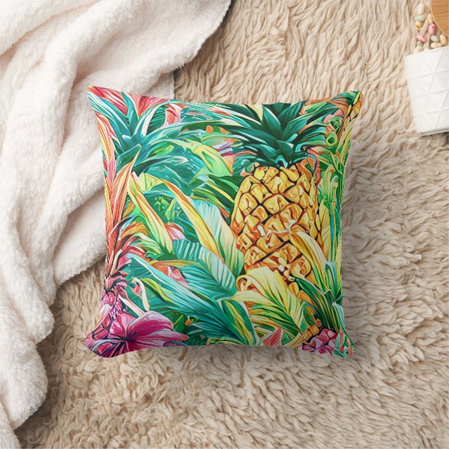 VIBRANT PINEAPPLE PARADISE CUSHION (Blanket)