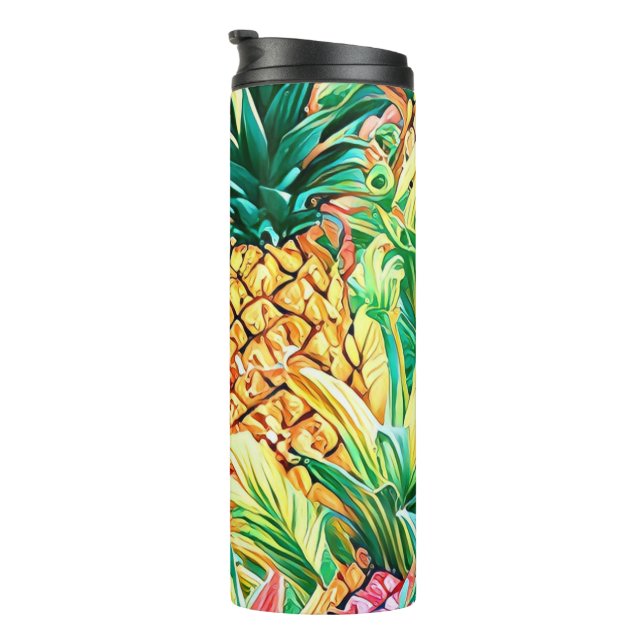 VIBRANT PINEAPPLE PARADISE THERMAL TUMBLER (Rotated Right)