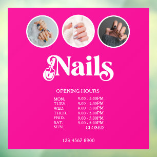 Vibrant Pink 3 Photo Nail Tech Opening Hours