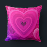 Vibrant Pink Abstract Heart Throw Pillow – Modern<br><div class="desc">Bring a pop of love and colour into your home with this vibrant pink abstract heart throw pillow. Designed with layered glowing heart patterns in bold magenta and fuchsia tones, this pillow adds a modern romantic touch to any space. Perfect for Valentine’s Day, anniversaries, weddings, or simply brightening up your...</div>