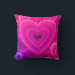 Vibrant Pink Abstract Heart Throw Pillow – Modern<br><div class="desc">Bring a pop of love and colour into your home with this vibrant pink abstract heart throw pillow. Designed with layered glowing heart patterns in bold magenta and fuchsia tones, this pillow adds a modern romantic touch to any space. Perfect for Valentine’s Day, anniversaries, weddings, or simply brightening up your...</div>