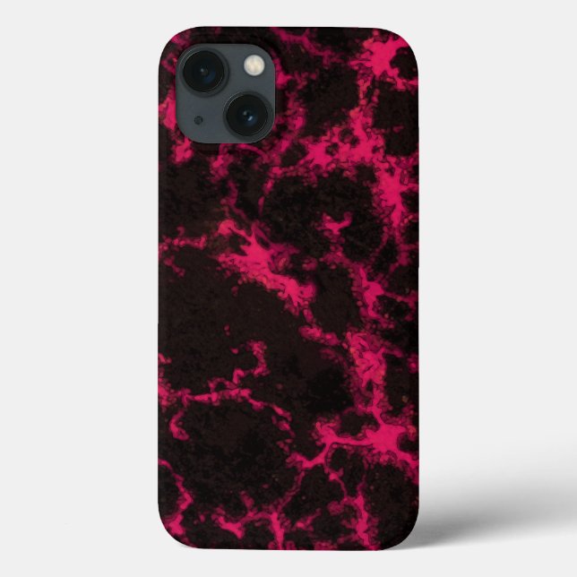 Vibrant Pink and Black Flames Case-Mate iPhone Case (Back)