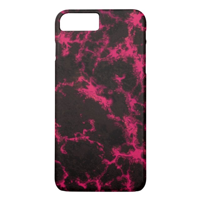 Vibrant Pink and Black Flames Case-Mate iPhone Case (Back)