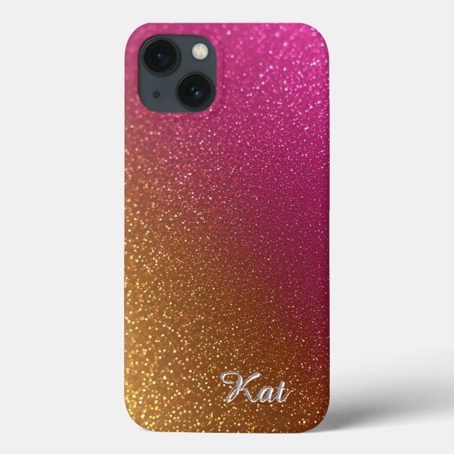 Vibrant Pink and Glittery Background Case-Mate iPhone Case (Back)