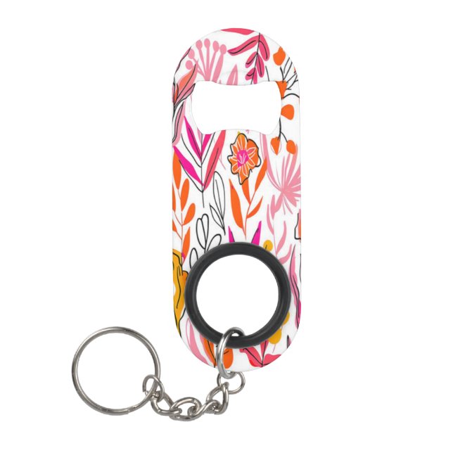 Vibrant Pink and Orange Floral Patterns (Front)