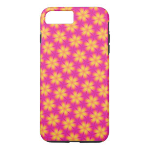 Vibrant Pink and Yellow Floral Abstract Pattern iPhone 8 Plus/7 Plus Case