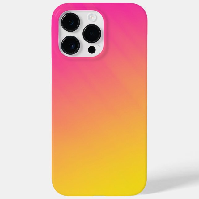 Vibrant Pink and Yellow Gradient Ombre iPhone Case (Back)