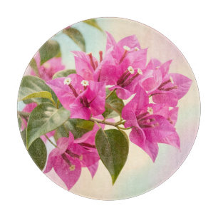 Vibrant Pink Bougainvillea Tropical Floral Cutting Board