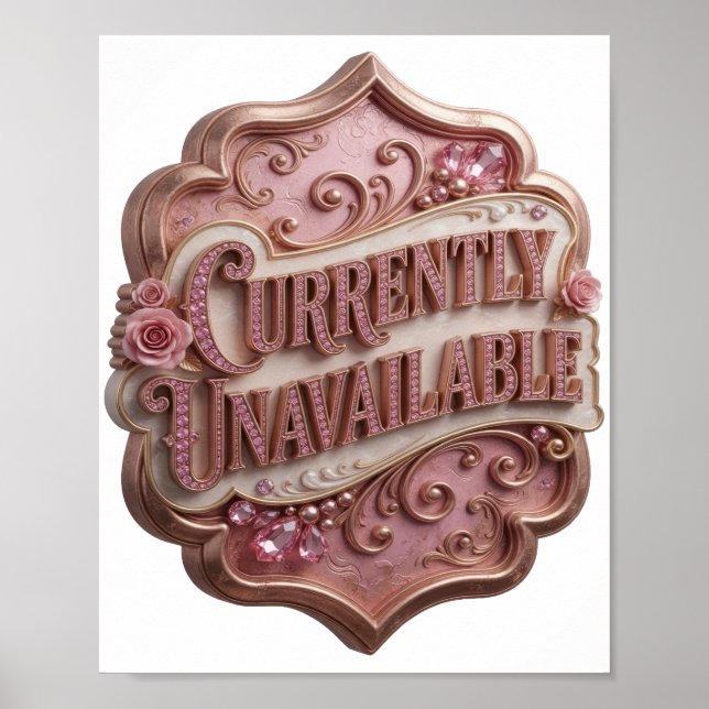Vibrant Pink CURRENTLY UNAVAILABLE Statement Tee Poster (Front)