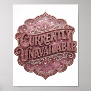 Vibrant Pink CURRENTLY UNAVAILABLE Text Design Poster