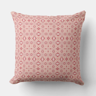 Vibrant Pink Diamond Geometric Mediteranean  Cushion