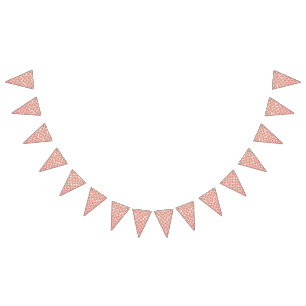 Vibrant pink fabric featuring intricate floral pat bunting