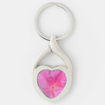 Vibrant Pink Flower Twisted Heart