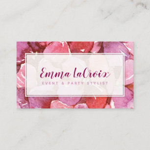 Vibrant Pink Flowers Professional Business Card
