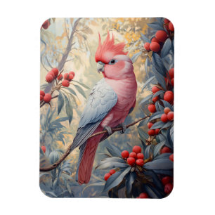 Vibrant Pink Galah Cockatoo Magnet