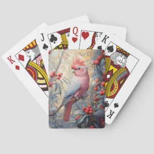Vibrant Pink Galah Cockatoo Playing Cards