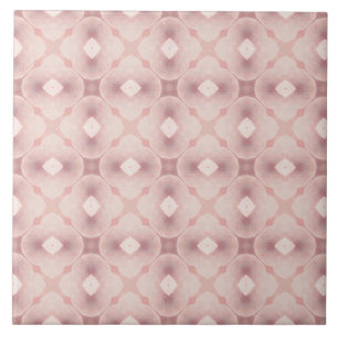 Vibrant Pink Geometric Seamless Art Deco Inspired Ceramic Tile