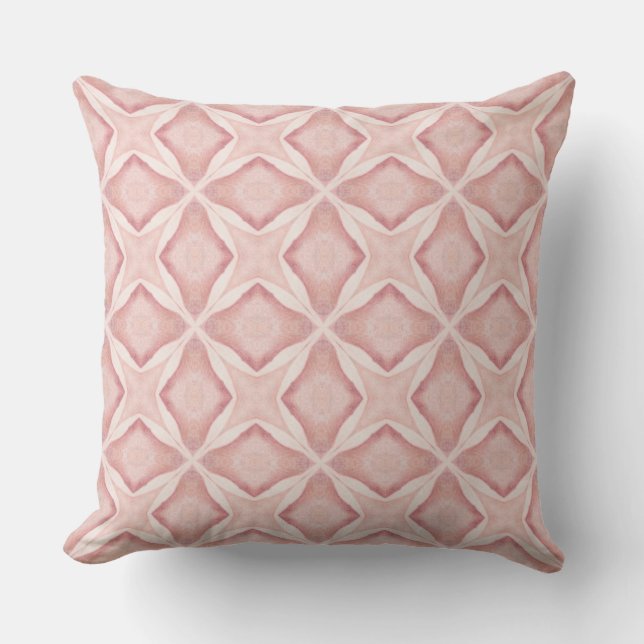 Vibrant Pink Geometric Star Mediteranean Inspired Cushion (Front)