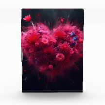 Vibrant Pink Heart Burst