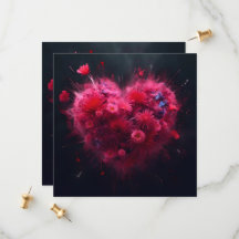 Vibrant Pink Heart Burst