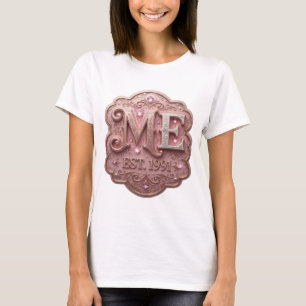 Vibrant Pink ME EST 1991 Statement Design T-Shirt