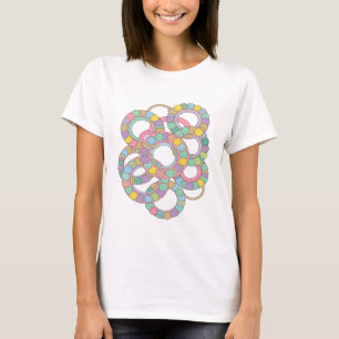 Vibrant Pink PASTEL CIRCLES 3D Text Art T-Shirt