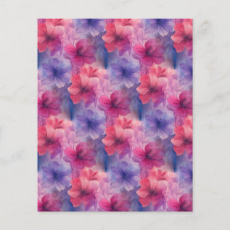 Vibrant Pink & Purple Hibiscus Writing Paper