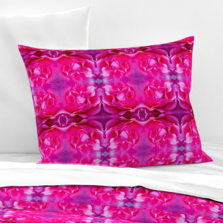 Vibrant pink rose petals L-size floral pattern Pillowcase