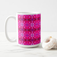 Vibrant pink rose petals M-size floral pattern