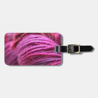 Vibrant Pink Yarn Luggage Tag