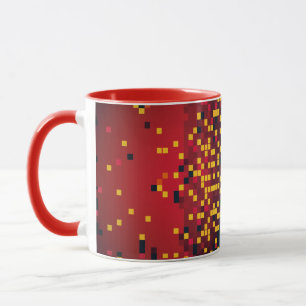 Vibrant Pixel Explosion Art Mug