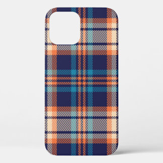 Vibrant Plaid: Autumn Textile Design iPhone 12 Case