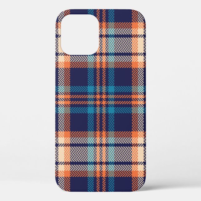 Vibrant Plaid: Autumn Textile Design Case-Mate iPhone Case (Back)