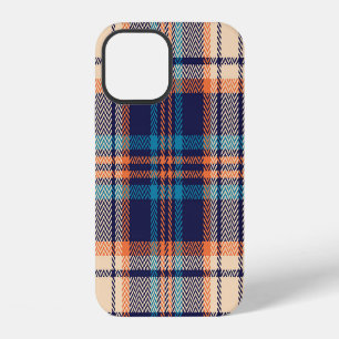 Vibrant Plaid: Autumn Textile Design iPhone 12 Case