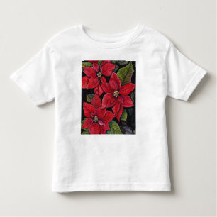 Vibrant Poinsettia In Watercolor Toddler T-Shirt