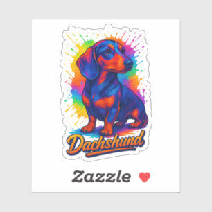 Vibrant Pop Art Dachshund – Colourful Neon Dog