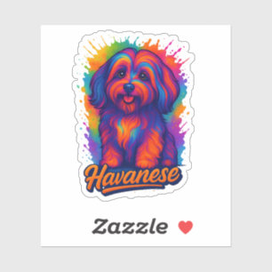 Vibrant Pop Art Havanese Dog – Colorful Street Art