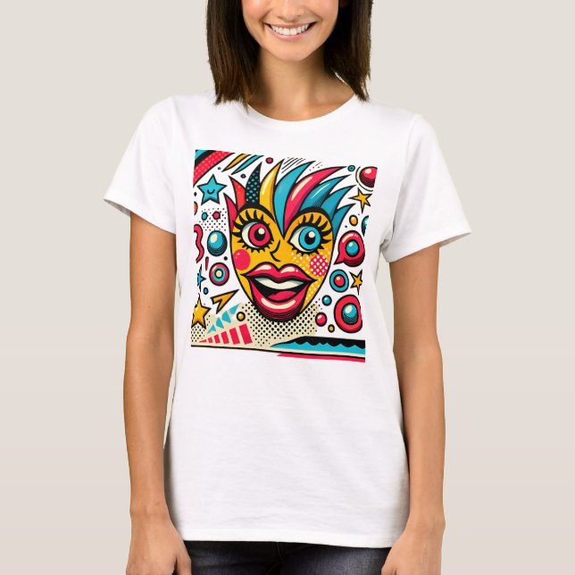 Vibrant Pop Art Retro Design T-Shirt (Front)