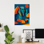 Vibrant Pop Art Sphinx Geometric Wall Art<br><div class="desc">Brighten your space with this bold pop-art Sphinx poster, merging Ancient Egypt heritage with modern geometric style. Its vibrant colours and abstract shapes make it a striking wall decor for living rooms, studios, or creative spaces. Perfect for history lovers and art enthusiasts. Explore the full pop-art Egyptian collection to discover...</div>
